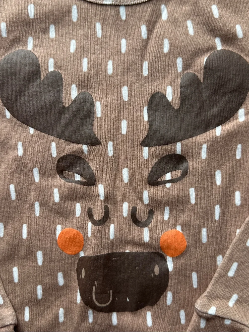 Chick Pea Pajamas Reindeer 2T Brown Cotton Pajama Set